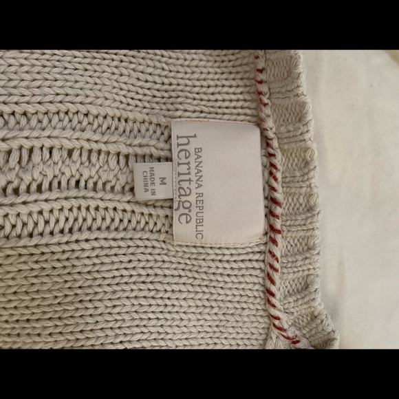 Banana Republic Heritage Cable Knit Sweater Vest Size M - Picture 4 of 6